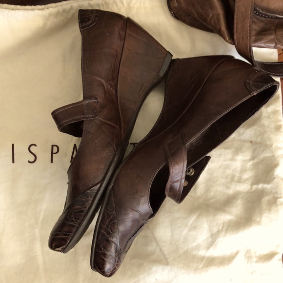 Hispanitas Wedge Leather Mary Jane  Shoes - Picture 3 of 10